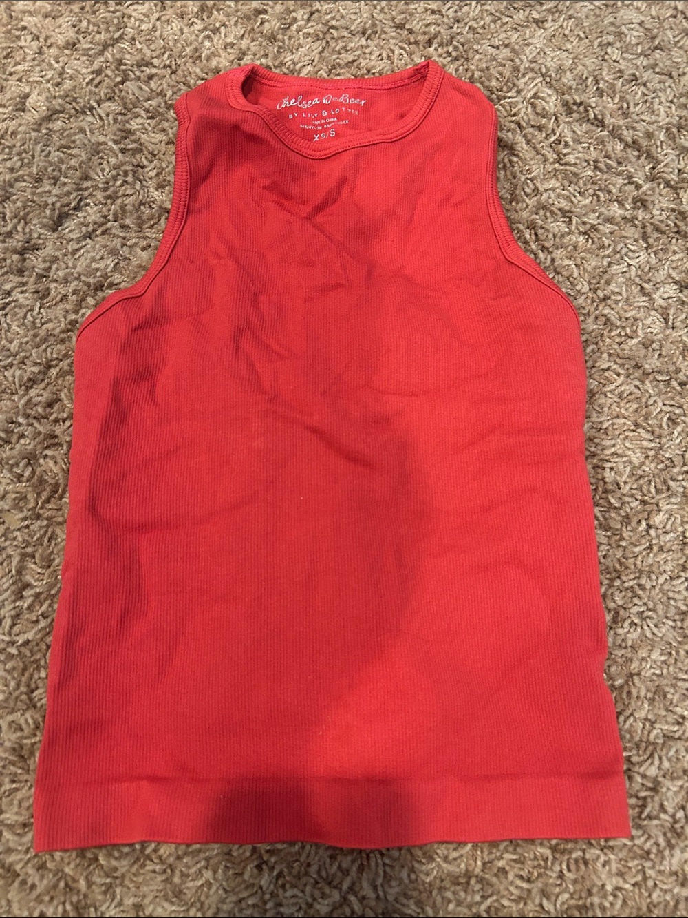 Women’s red racer back tank